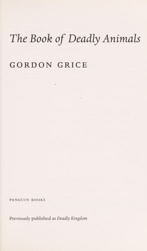 Cover of Deadly kingdom by Gordon Grice