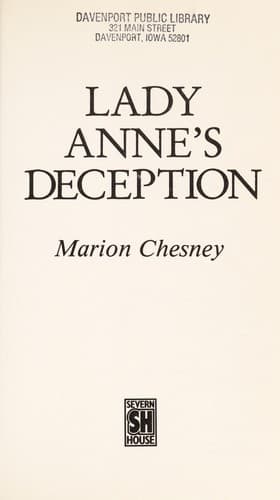 Cover of Lady Anne's Deception by Marion Chesney