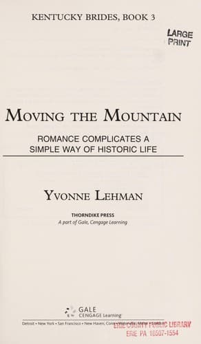 Cover of Moving the mountain by Yvonne Lehman