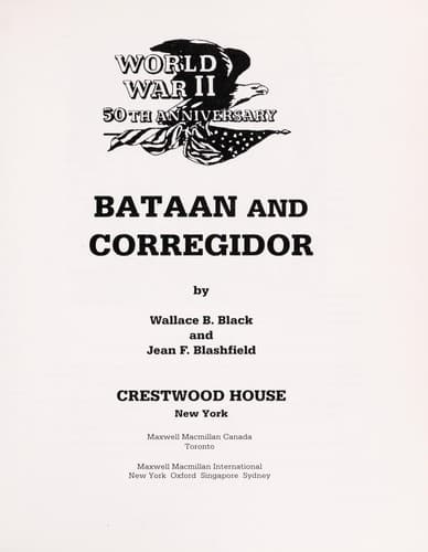 Cover of Bataan and Corregidor by Wallace B. Black