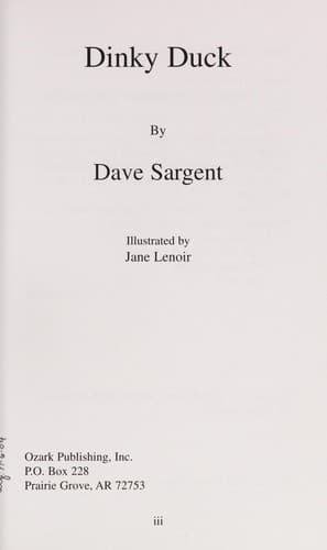 Cover of Dinky Duck by Dave Sargent