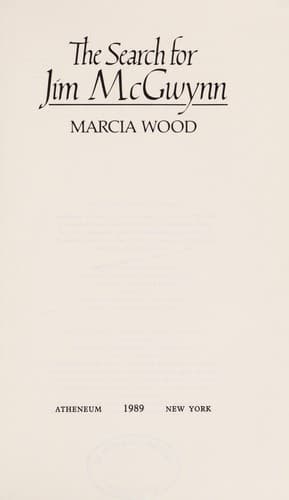 Cover of The search for Jim McGwynn by Marcia Wood