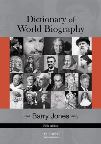 Cover of Dictionary of World Biography by Barry O. Jones
