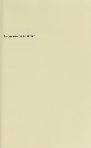 Cover of From Brown to Bakke by Wilkinson, J. Harvie