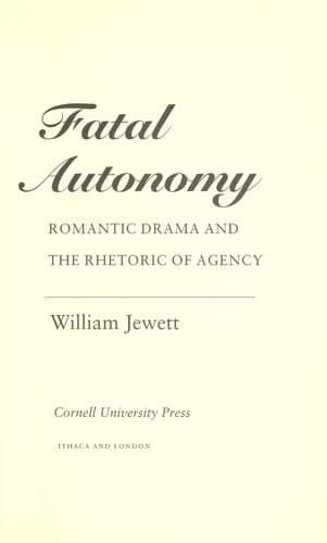 Cover of Fatal autonomy by William Jewett