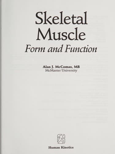 Cover of Skeletal muscle by Alan J. McComas