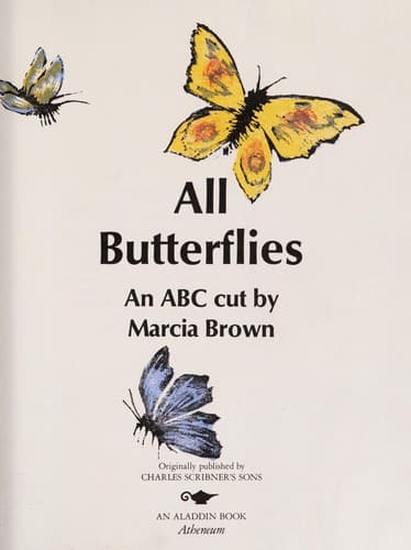Cover of All butterflies by Marcia Brown