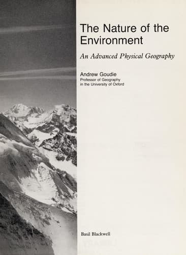 Cover of The nature of the environment by Andrew Goudie