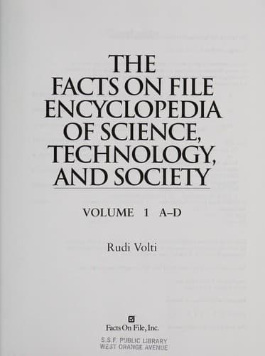 Cover of The Facts On File encyclopedia of science, technology, and society by Rudi Volti