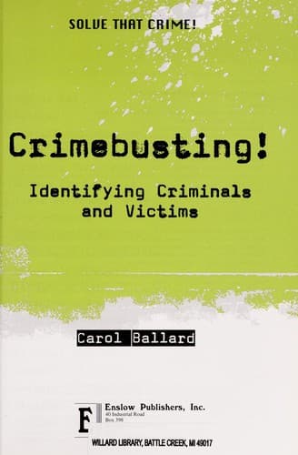 Cover of Crimebusting! by Carol Ballard