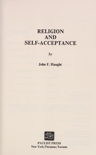 Cover of Religion and self-acceptance by John F. Haught