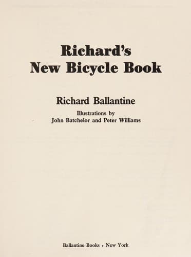 Cover of Richard's New Bicycle Book by Richard Ballantine