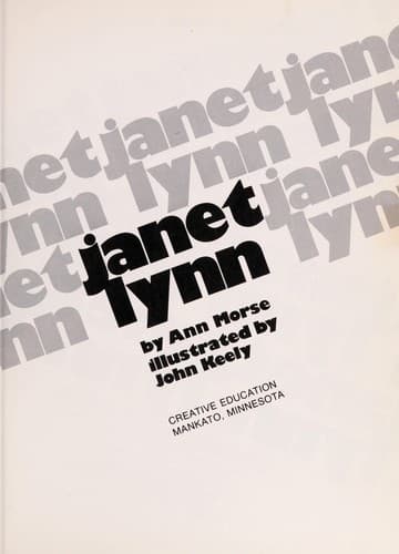 Cover of Janet Lynn by Ann Morse