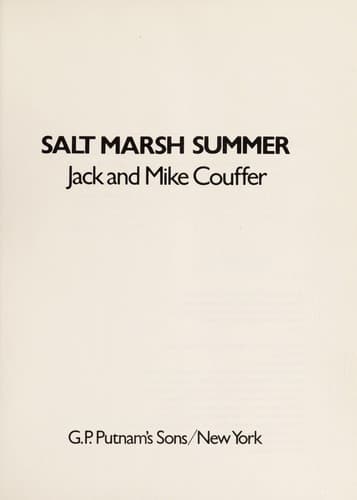 Cover of Salt marsh summer by Jack Couffer