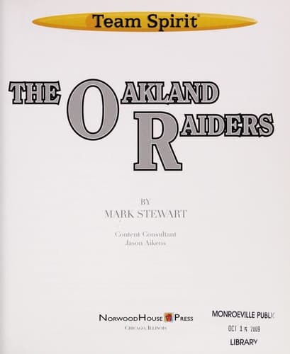 Cover of The Oakland Raiders by Mark Stewart