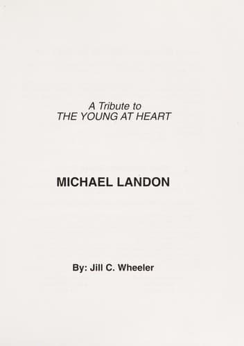 Cover of Michael Landon by Jill C. Wheeler