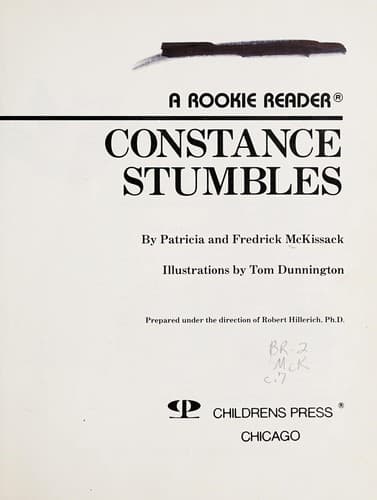 Cover of Constance Stumbles by Patricia McKissack