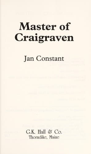 Cover of Master of Craigraven by Jan Constant
