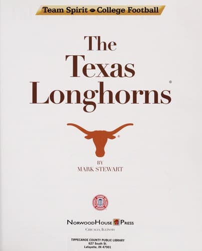 Cover of The Texas Longhorns by Mark Stewart