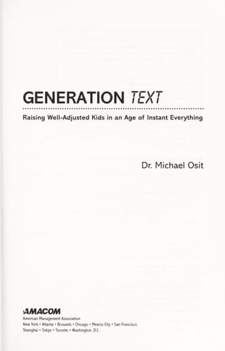 Cover of Generation text by Michael M. Osit