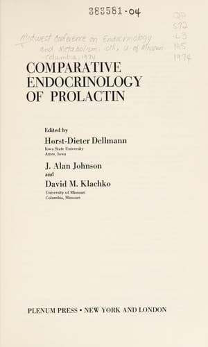 Cover of Comparative Endocrinology of Prolactin by Horst-Dieter Dellmann