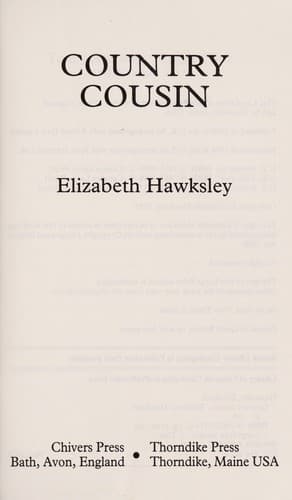 Cover of Country cousin by Elizabeth Hawksley