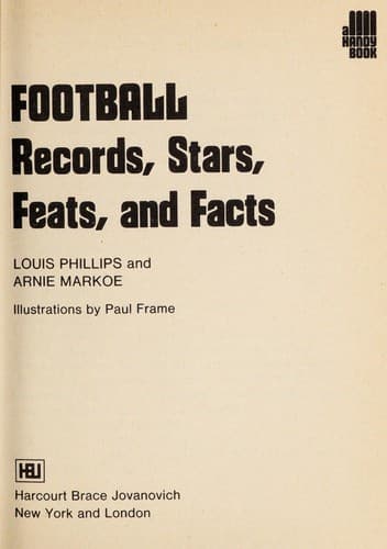 Cover of Football, records, stars, feats, and facts by Louis Phillips