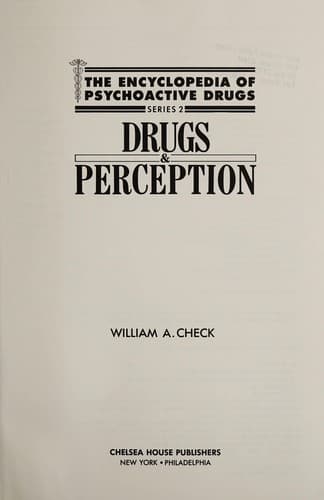 Cover of Drugs & perception by William A. Check