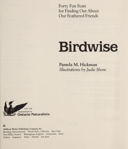 Cover of Birdwise by Pamela M. Hickman