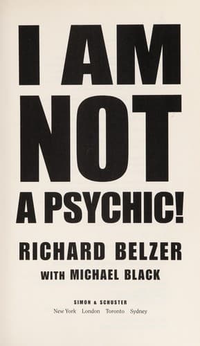 Cover of I am not a psychic! by Richard Belzer