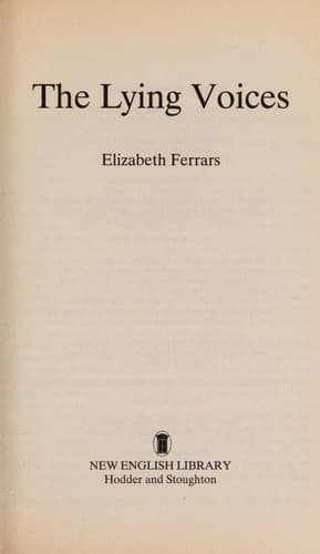 Cover of The lying voices by Elizabeth Ferrars