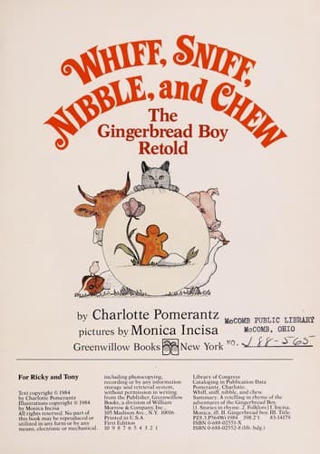 Cover of Whiff, sniff, nibble, and chew by Charlotte Pomerantz