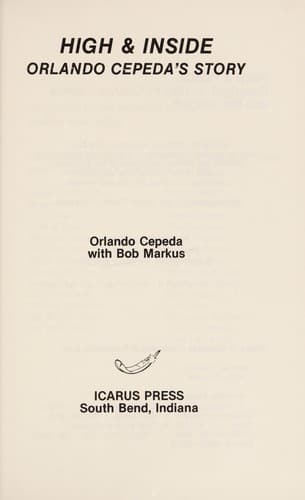 Cover of High & inside by Orlando Cepeda