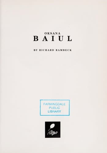 Cover of Oksana Baiul by Richard Rambeck