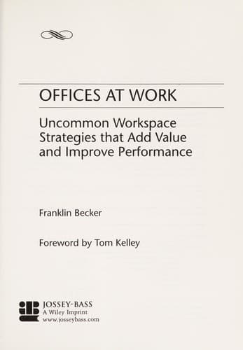 Cover of Offices at work by Franklin D. Becker