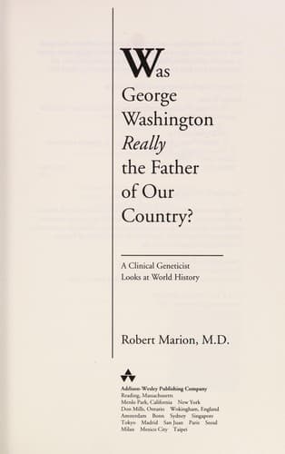 Cover of Was George Washington really the father of our country? by Robert Marion