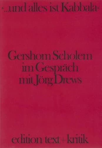 Cover of „…und alles ist Kabbala“ by Gershom Scholem