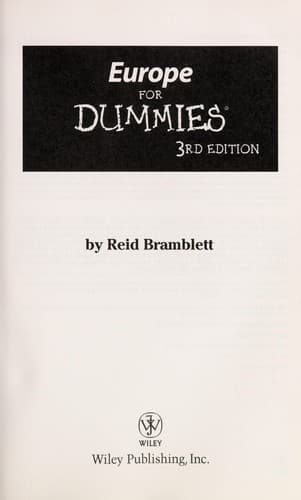 Cover of Europe for dummies by Reid Bramblett