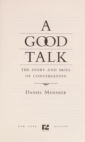 Cover of A good talk by Daniel Menaker