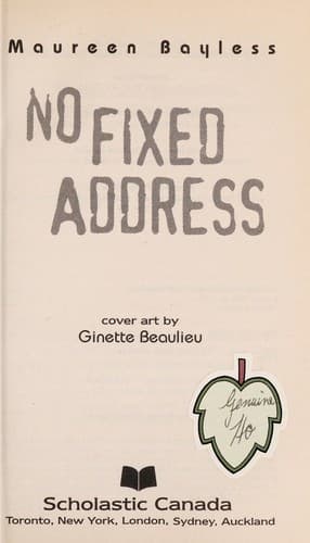 Cover of No fixed address by Maureen Bayless