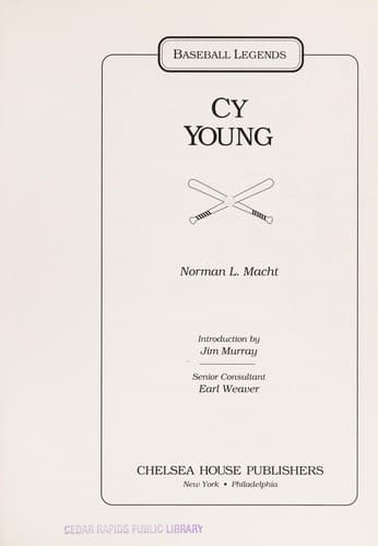 Cover of Cy Young by Norman L. Macht
