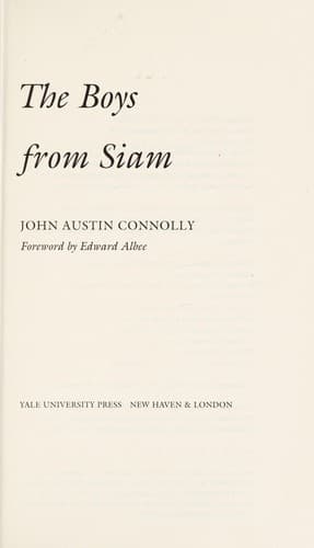 Cover of The boys from Siam by John Austin Connolly