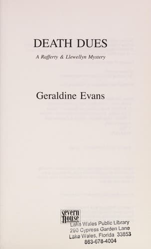 Cover of Death dues by Geraldine Evans