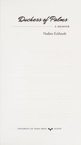 Cover of Duchess of Palms by Nadine Eckhardt