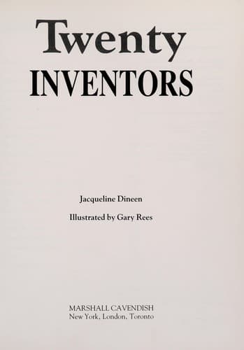 Cover of Twenty inventors by Jacqueline Dineen