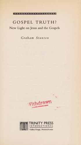 Cover of Gospel truth? by Graham N. Stanton