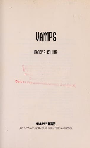 Cover of Vamps by Nancy A. Collins