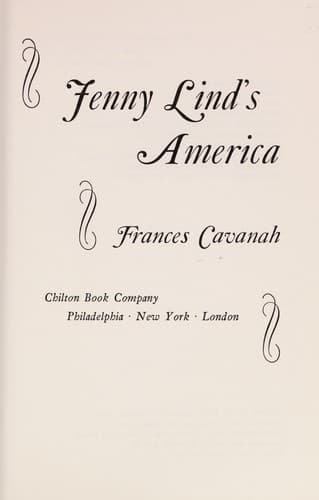 Cover of Jenny Lind's America by Frances Cavanah