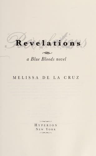 Cover of Revelations by Melissa de la Cruz