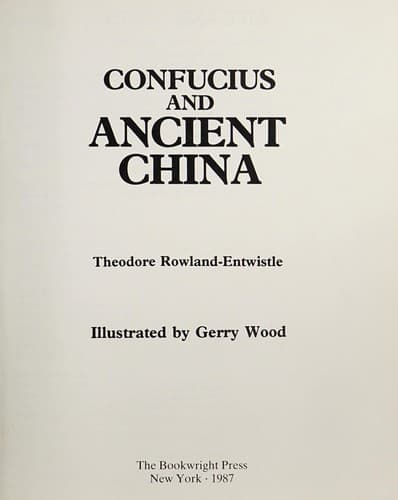Cover of Confucius and ancient China by Theodore Rowland-Entwistle